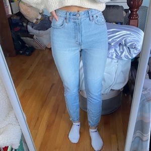 High waisted Abercrombie mom jeans